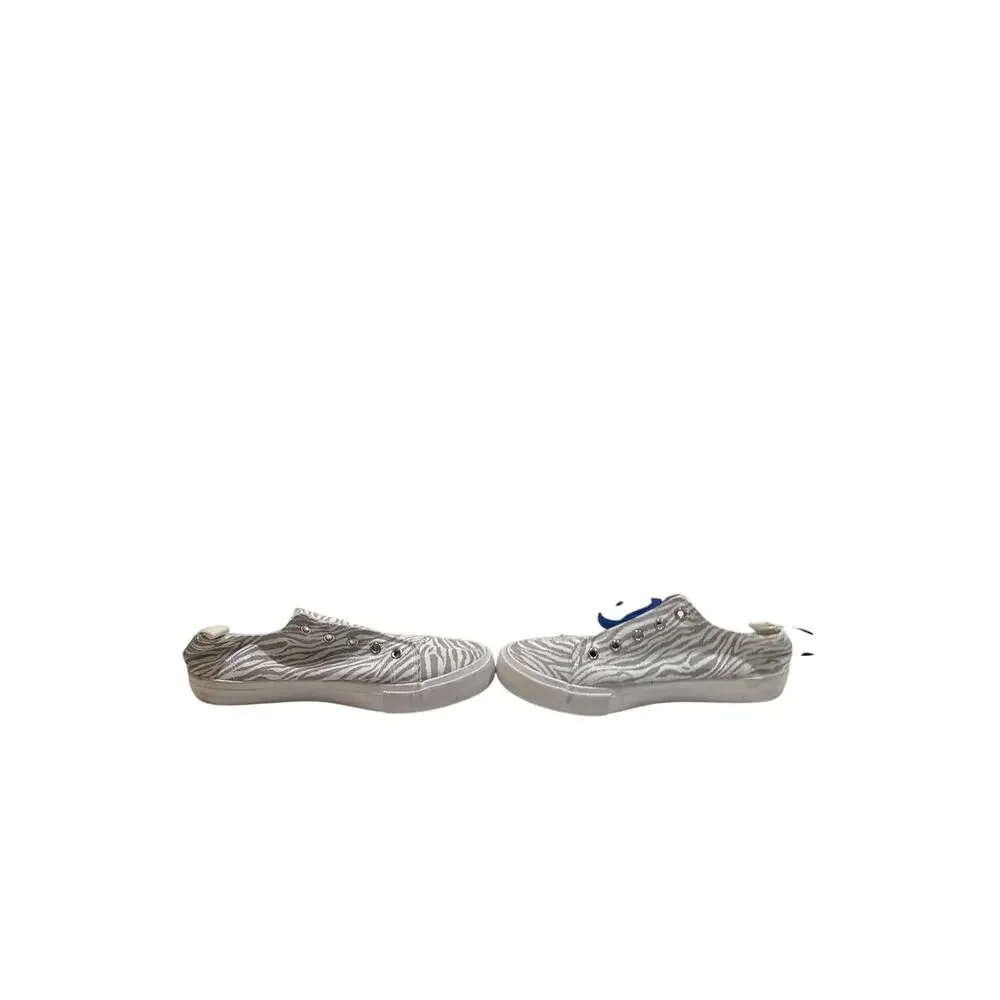 Serra Women’s Zebra Print Canvas Slip-On Sneakers Memory Foam Size 8